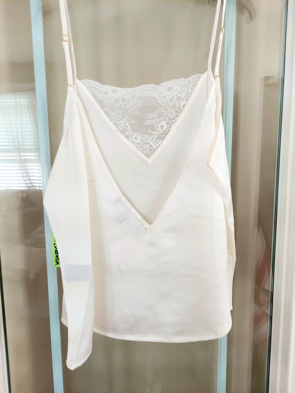 Sam Edelman Matching Lingerie Set White Lace Trim Camisole & Panties Women M NWT - Picture 3 of 11